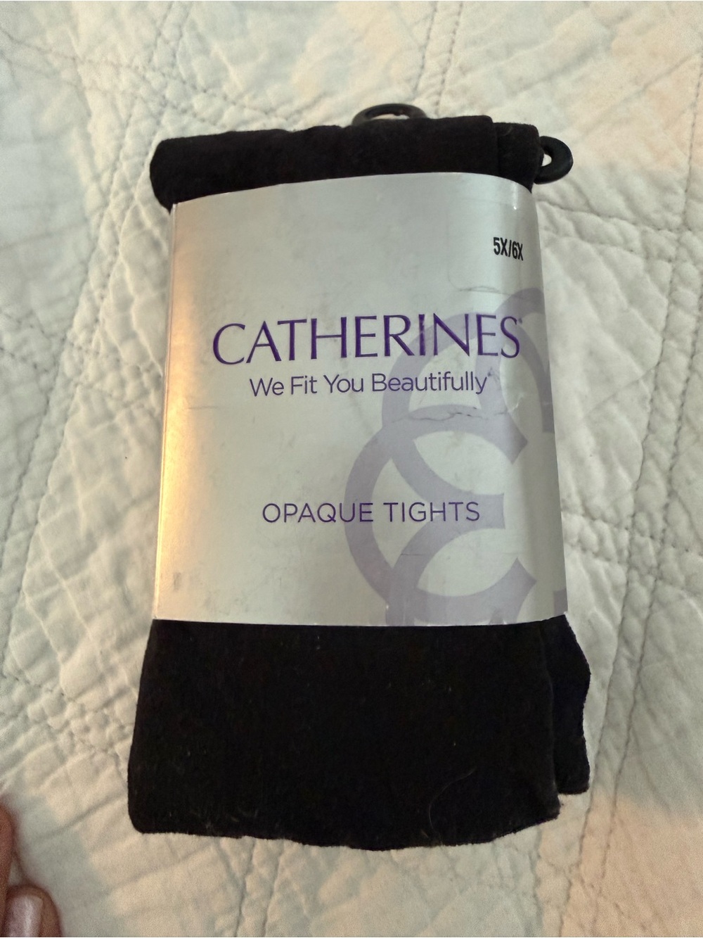 Catherines Black Opaque Hosiery Tights